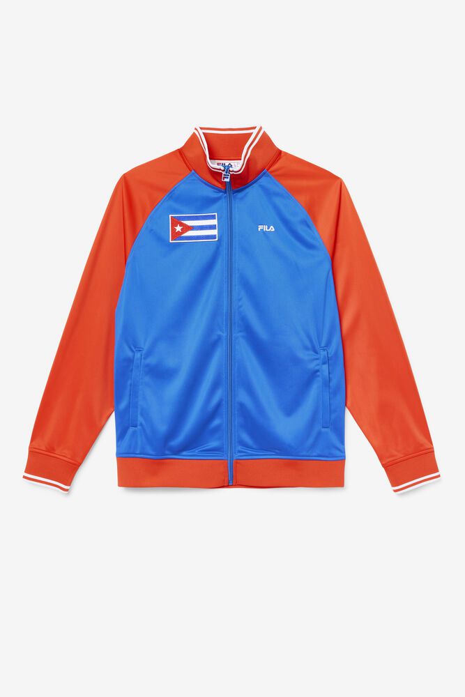 Fila Jacket Mens Blue - Cuba Track - Philippines 3689452-KB